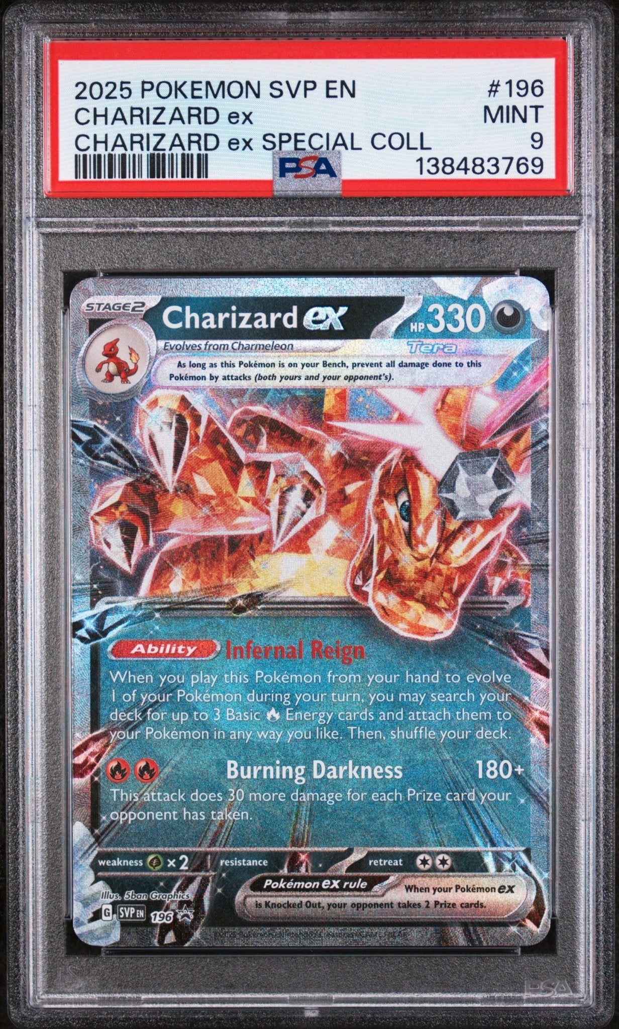 2025 Pokemon: Scarlet & Violet - Charizard EX Special Collection (Promo) 196 - PSA 9