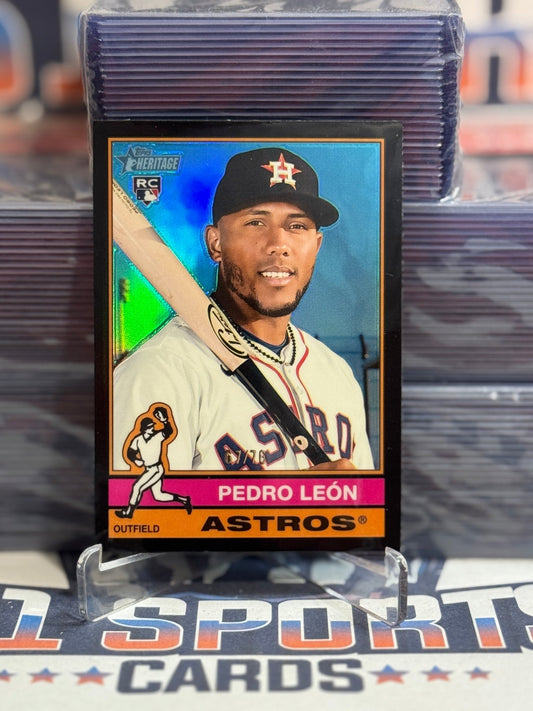 2025 Topps Heritage (Black Chrome Refractor 67/76) Pedro Leon Rookie 271
