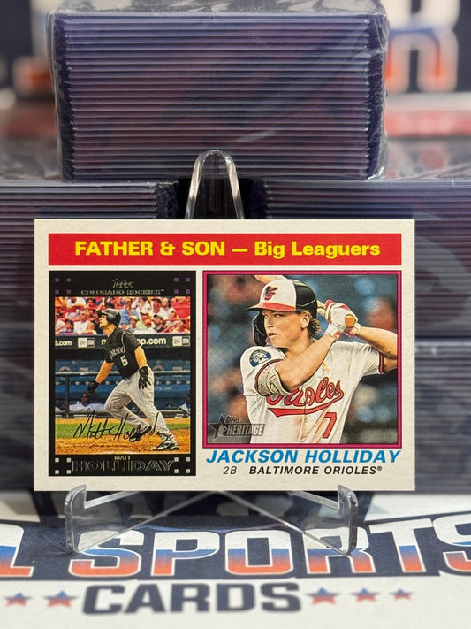 2025 Topps Heritage (Father & Son) Jackson Holliday (Rookie) & Matt Holliday 66