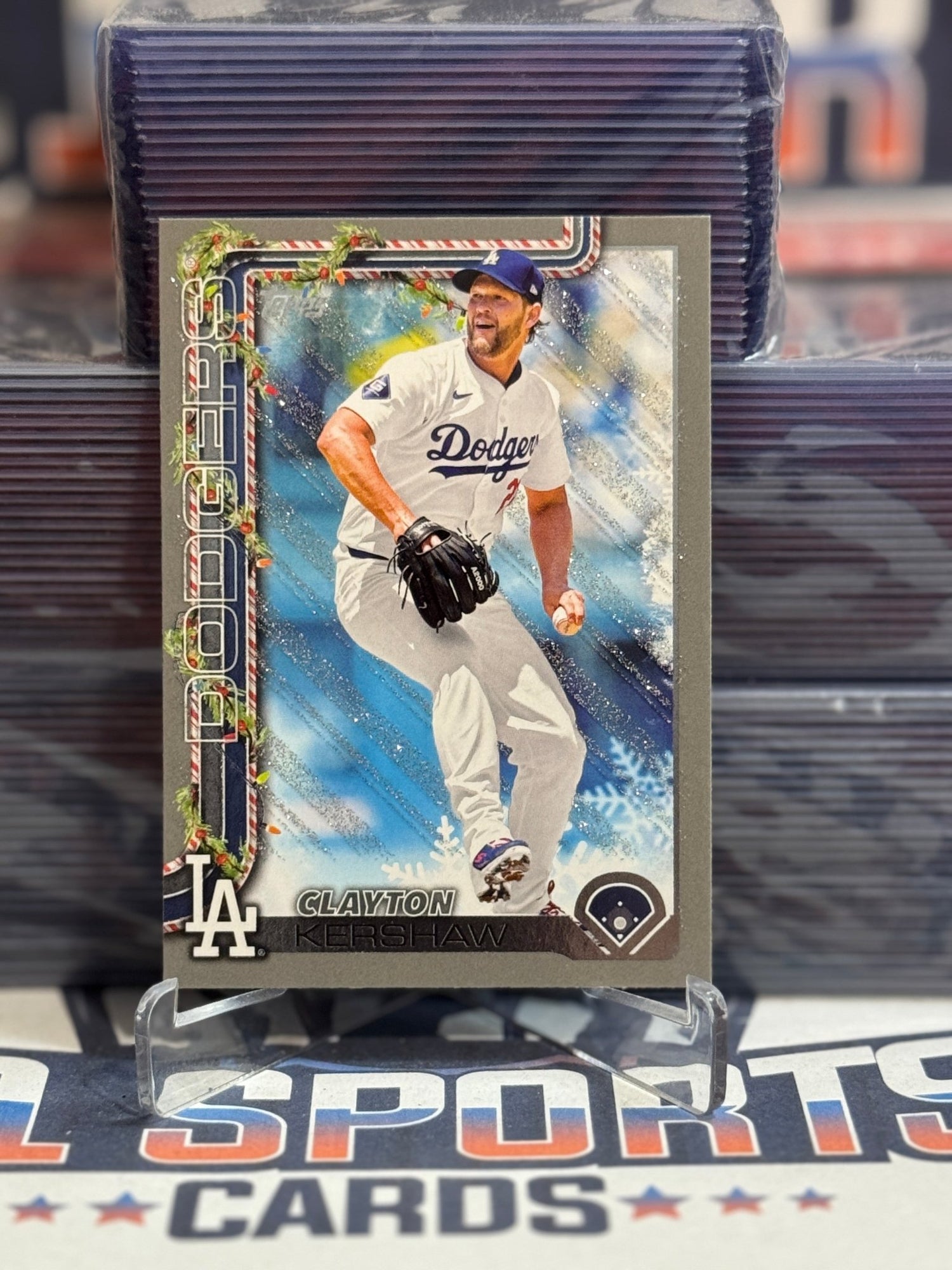 2025 Topps Holiday (Glitter) Clayton Kershaw H126