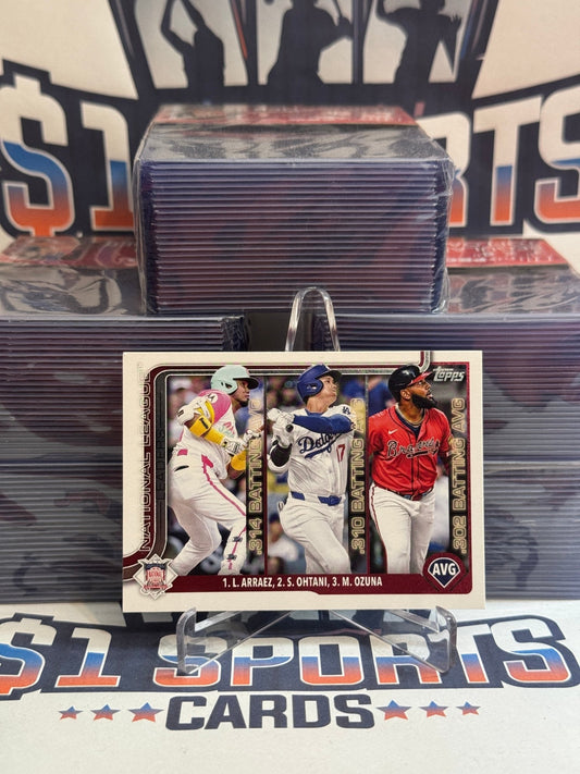 2025 Topps (NL Avg. Leaders) Shohei Ohtani, Luis Arraez, Marcell Ozune 347