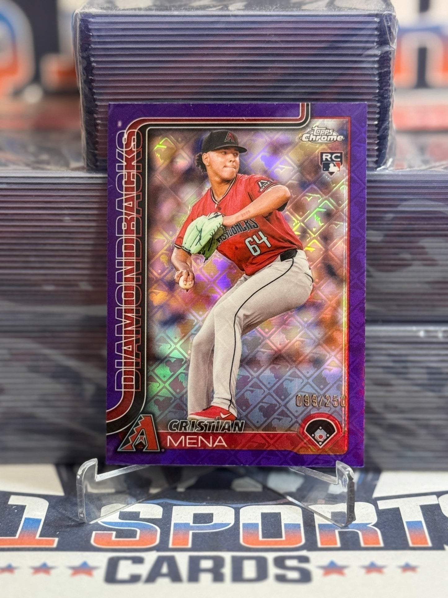 2025 Topps (Purple Logofractor 99/250) Cristian Mena Rookie 102