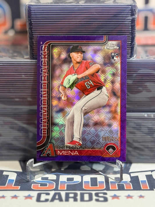 2025 Topps (Purple Logofractor 99/250) Cristian Mena Rookie 102
