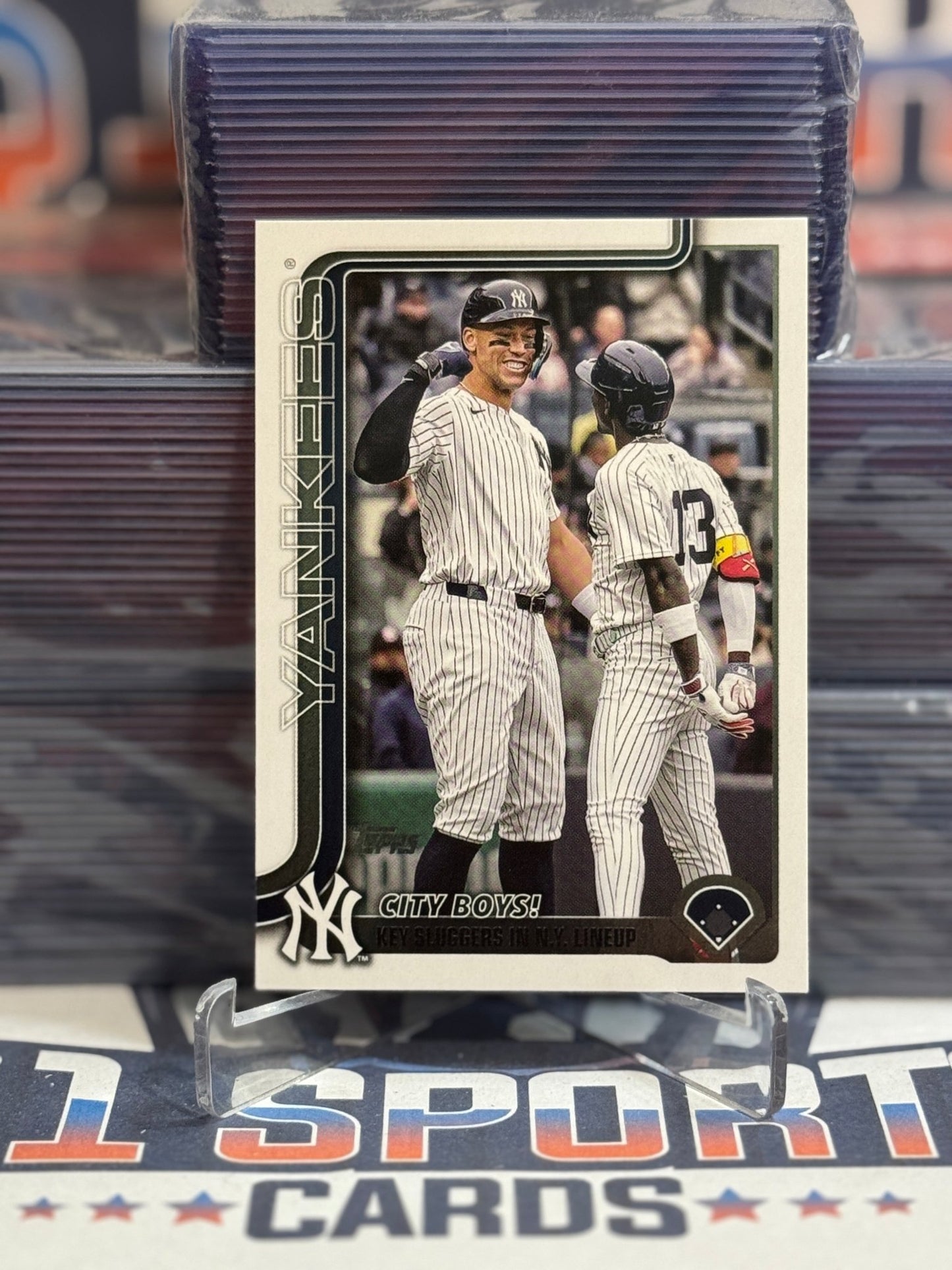 2025 Topps Update (Veteran Combos) Aaron Judge & Jazz Chisholm Jr. US85