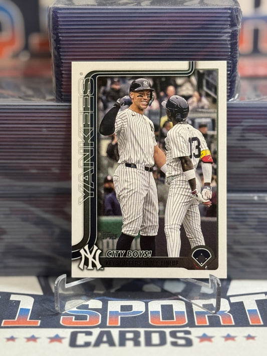 2025 Topps Update (Veteran Combos) Aaron Judge & Jazz Chisholm Jr. US85