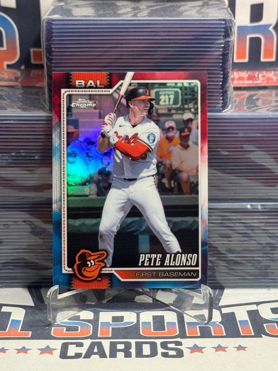 2026 Topps Chrome (Red White Blue Refractor) Pete Alonso #55