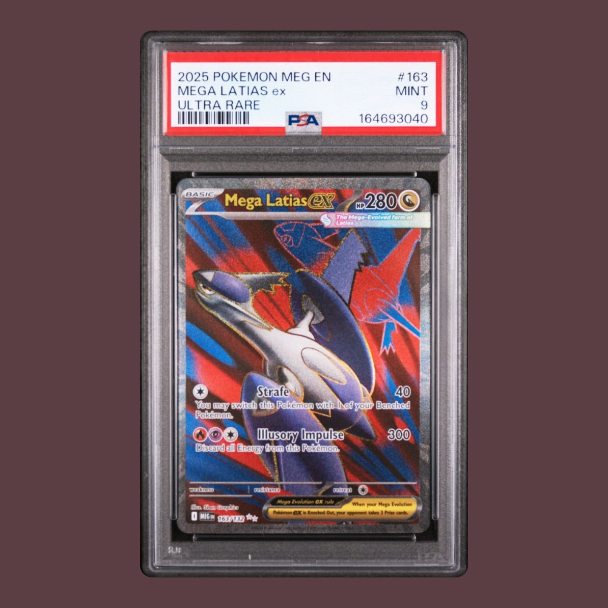 2025 Pokemon Mega Evolutions (Ultra Rare) Mega Latias EX #163 - PSA 9