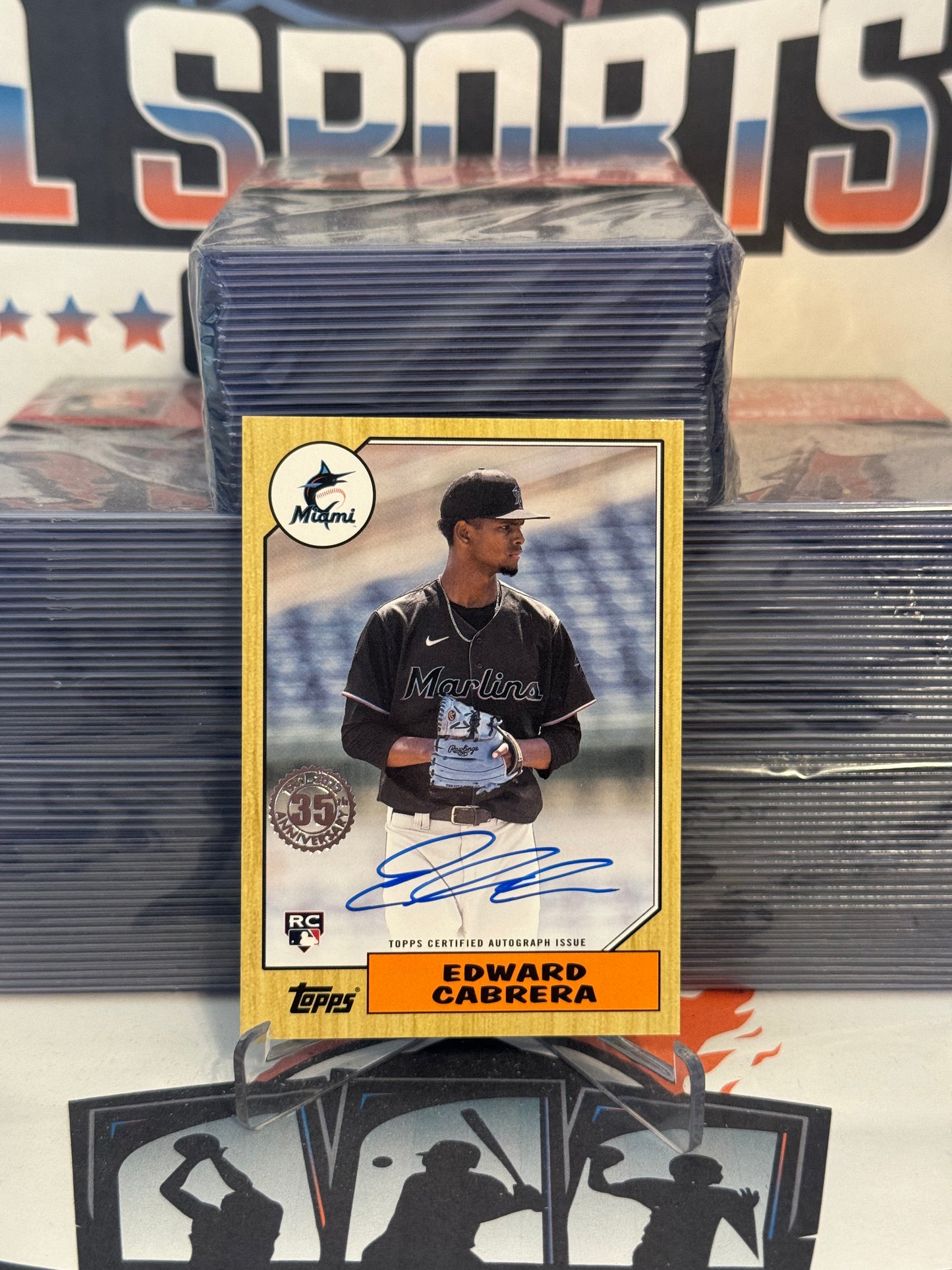 2022 Topps (1987 Redux Auto) Edward Cabrera Rookie #87BA-EC