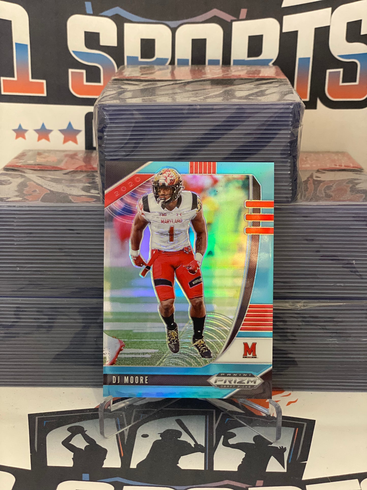 2020 Panini Prizm Draft Picks (Light Blue Prizm 23/30) DJ Moore #39