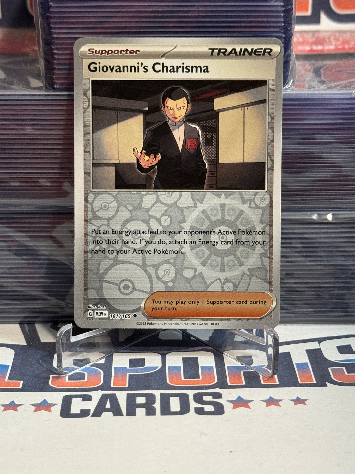Pokemon TCG: Scarlet & Violet 151 - Giovanni's Charisma (Reverse Holo, Uncommon) #161