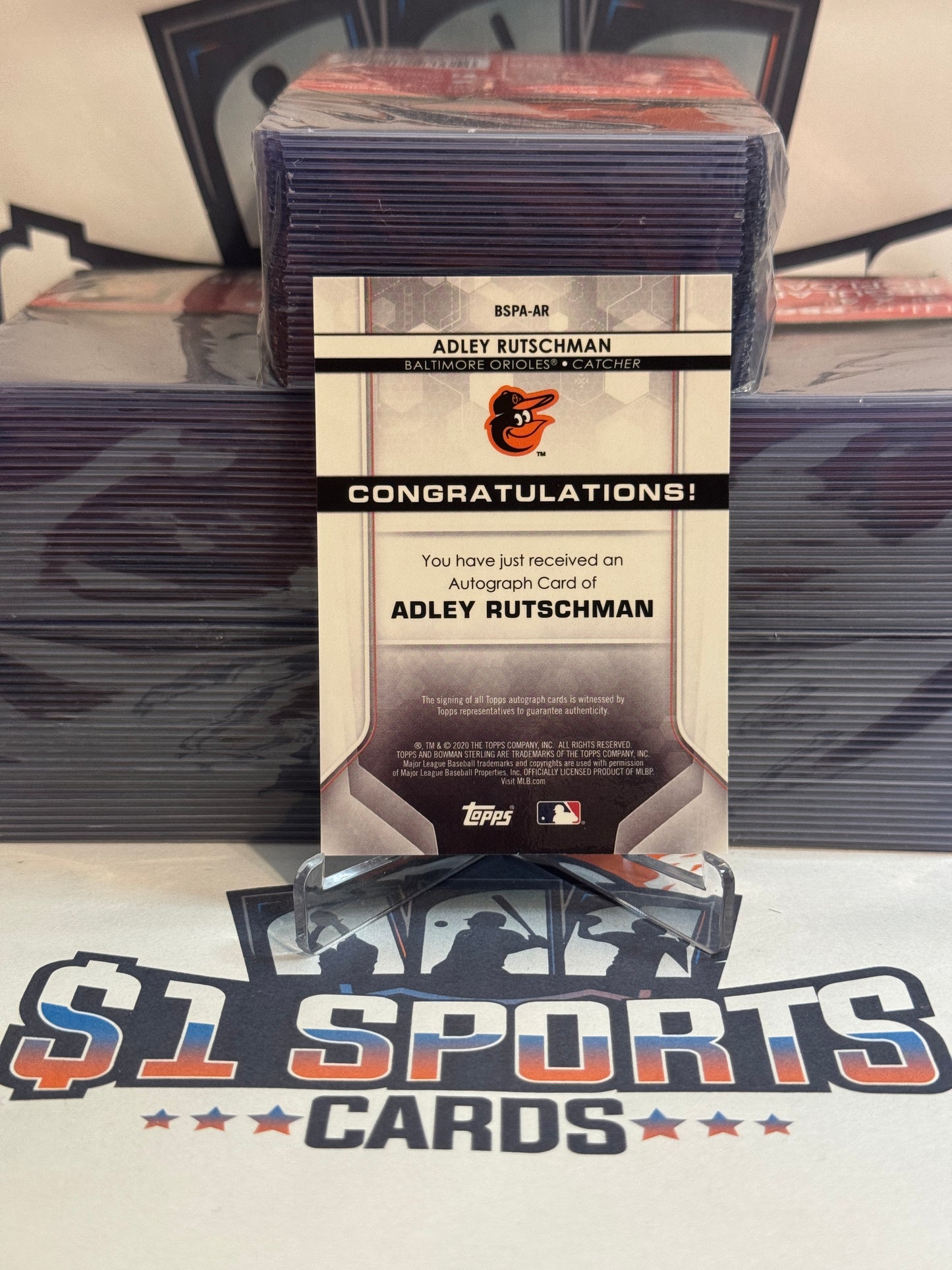 2020 Bowman Sterling (On-Card Auto) Adley Rutschman #BSPA-AR