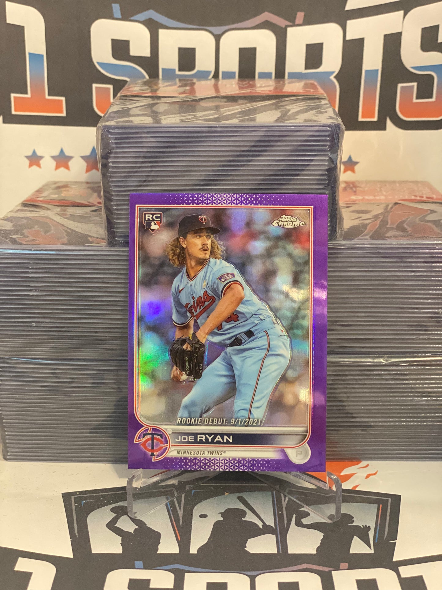 2022 Topps Chrome Update (Purple Refractor, MLB Debut) Joe Ryan Rookie #USC94