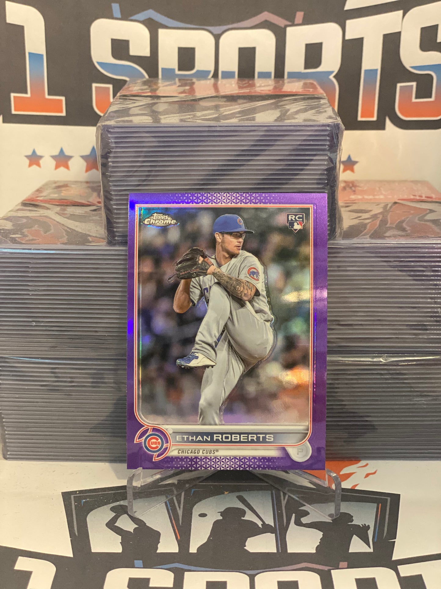 2022 Topps Chrome Update (Purple Refractor) Ethan Roberts Rookie #USC31