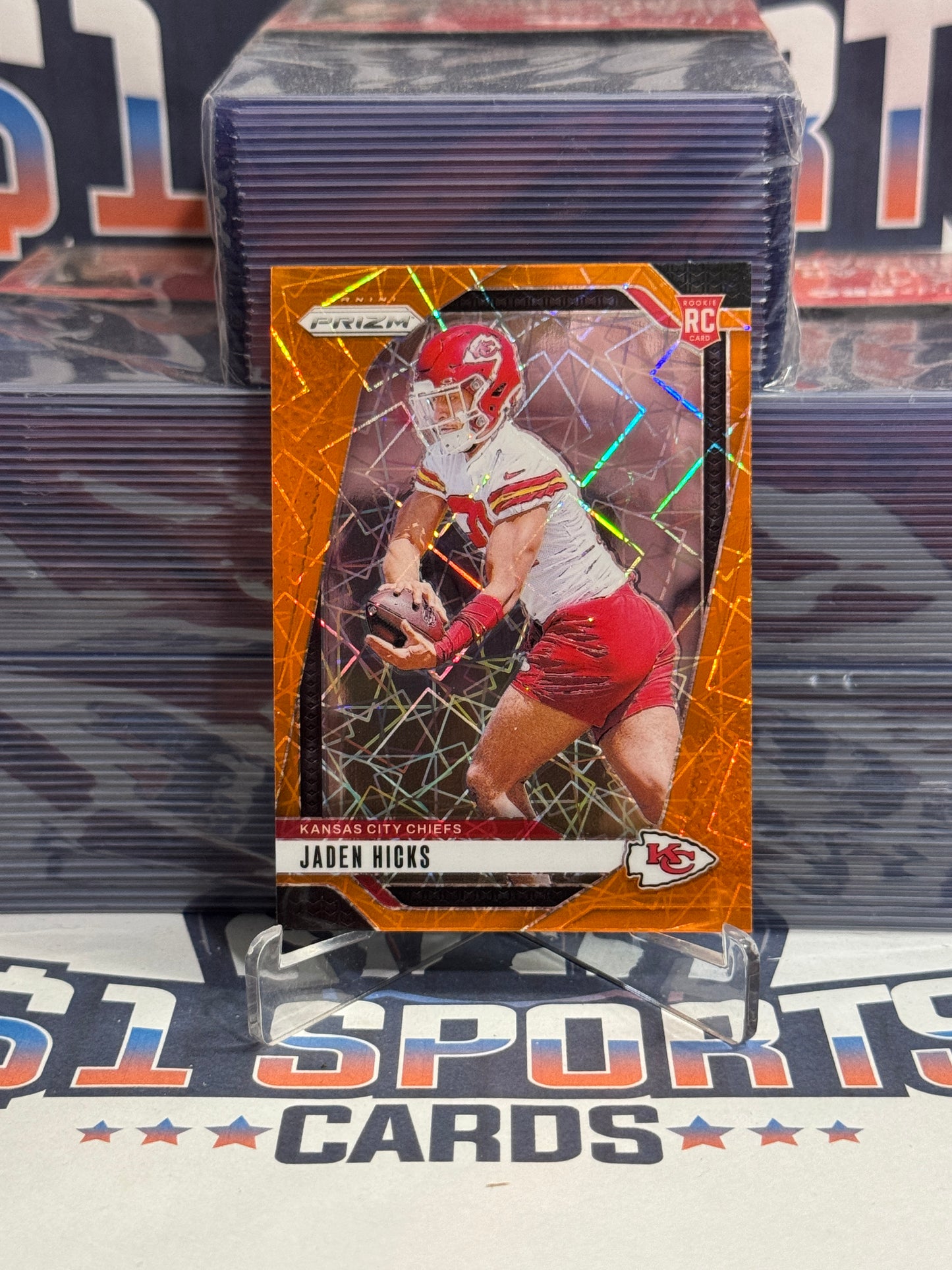 2024 Panini Prizm (Orange Lazer Prizm) Jaden Hicks Rookie #336