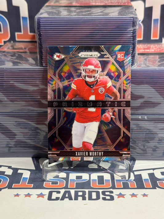 2024 Panini Prizm (Prizmatic) Xavier Worthy Rookie #14