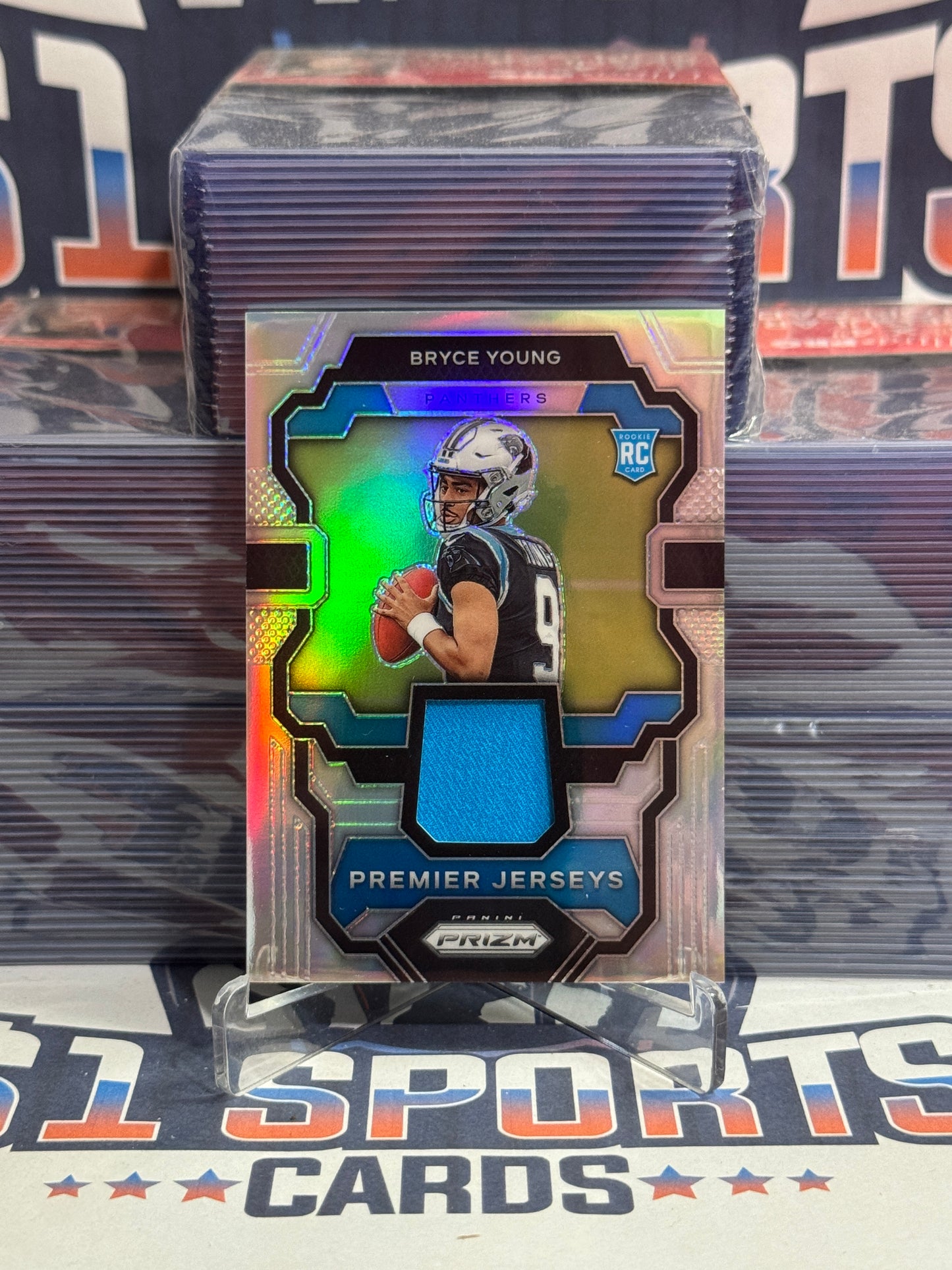 2023 Panini Prizm (Silver Prizm, Premier Jerseys Relic) Bryce Young Rookie #PJ-BY