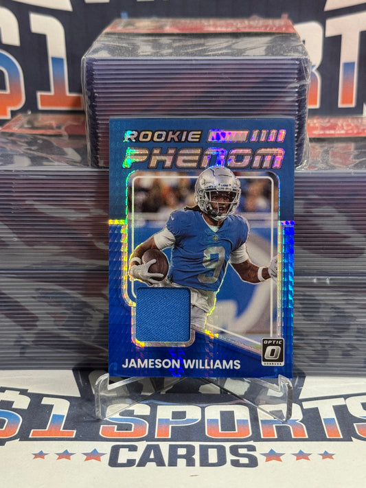 2022 Donruss Optic (Blue Prizm, Rookie Phenoms Relic) Jameson Williams #RP-JW