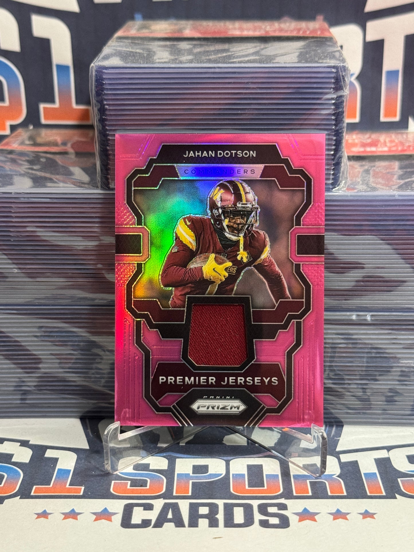 2023 Panini Prizm (Pink Prizm, Premier Jerseys Relic) Jahan Dotson #PJ-JD