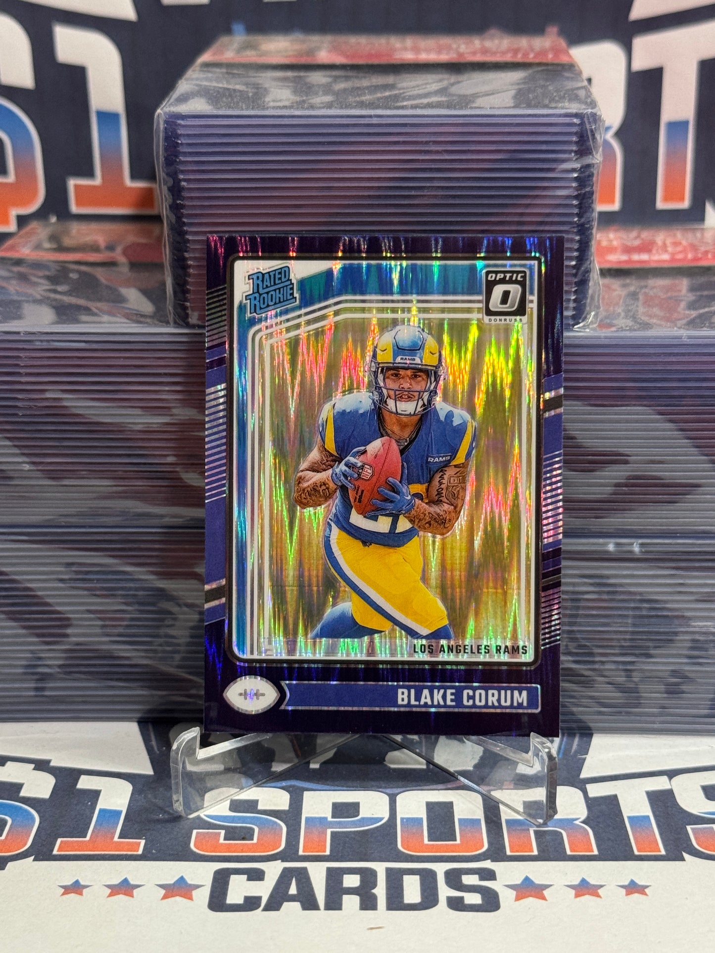 2024 Donruss Optic (Purple Shock Prizm, Rated Rookie) Blake Corum #209