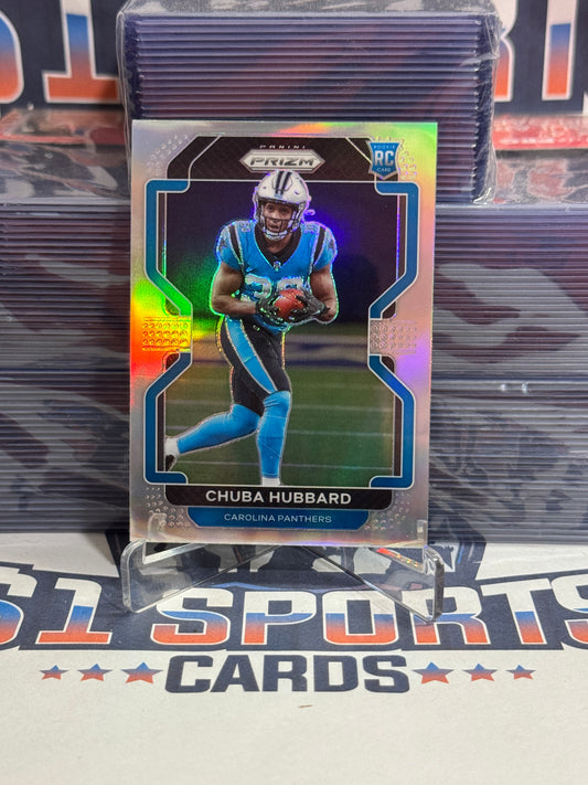 2021 Panini Prizm (Silver Prizm, Image Variation) Chuba Hubbard Rookie #V-355