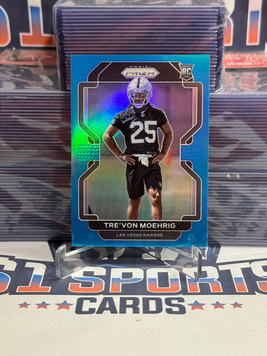 2021 Panini Prizm (Light Blue Prizm) Tre'von Moehrig Rookie #393