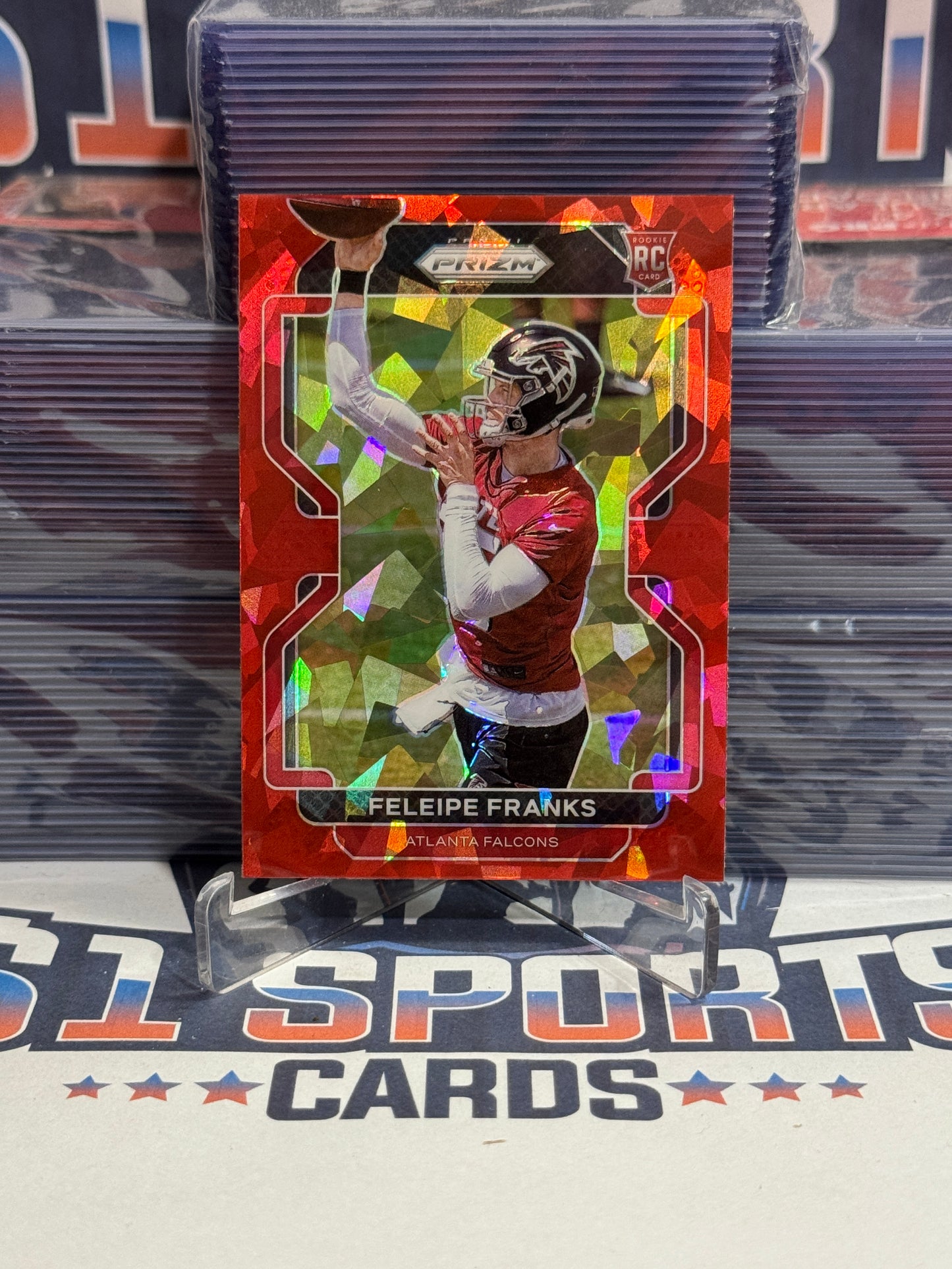 2021 Panini Prizm (Red Ice Prizm) Feleipe Franks Rookie #398