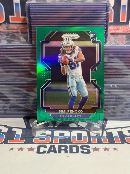 2021 Panini Prizm (Green Prizm) Simi Fehoko Rookie #371