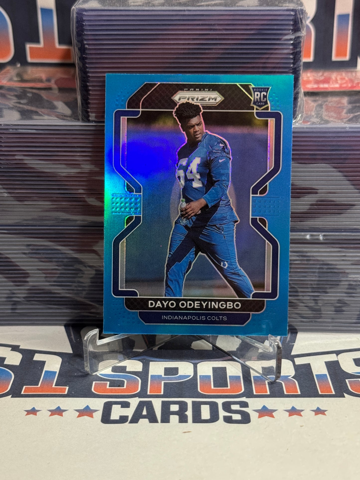 2021 Panini Prizm (Light Blue Prizm) Dayo Odeyingbo Rookie #387