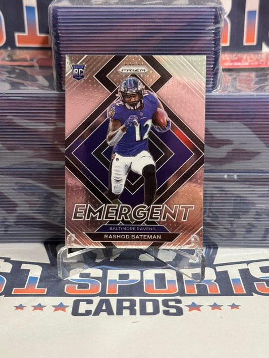 2021 Panini Prizm (Emergent) Rashod Bateman Rookie #E-10