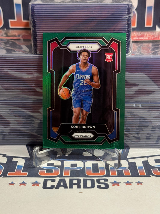 2023 Panini Prizm (Green Prizm) Kobe Brown Rookie #144