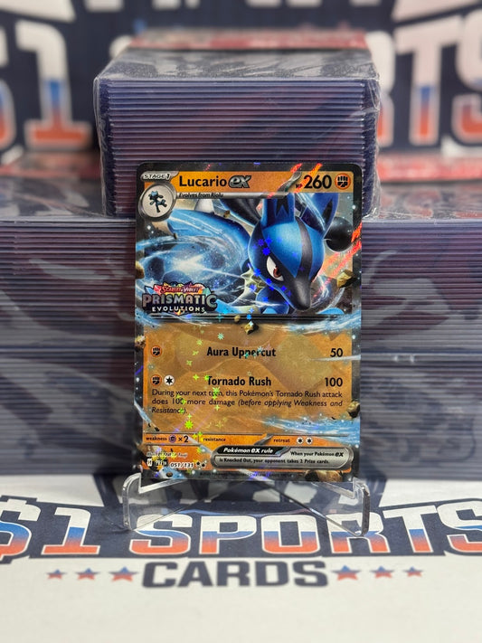 Pokemon TCG: Prismatic Evolutions - Lucario EX (PE Logo, Double Rare) #51