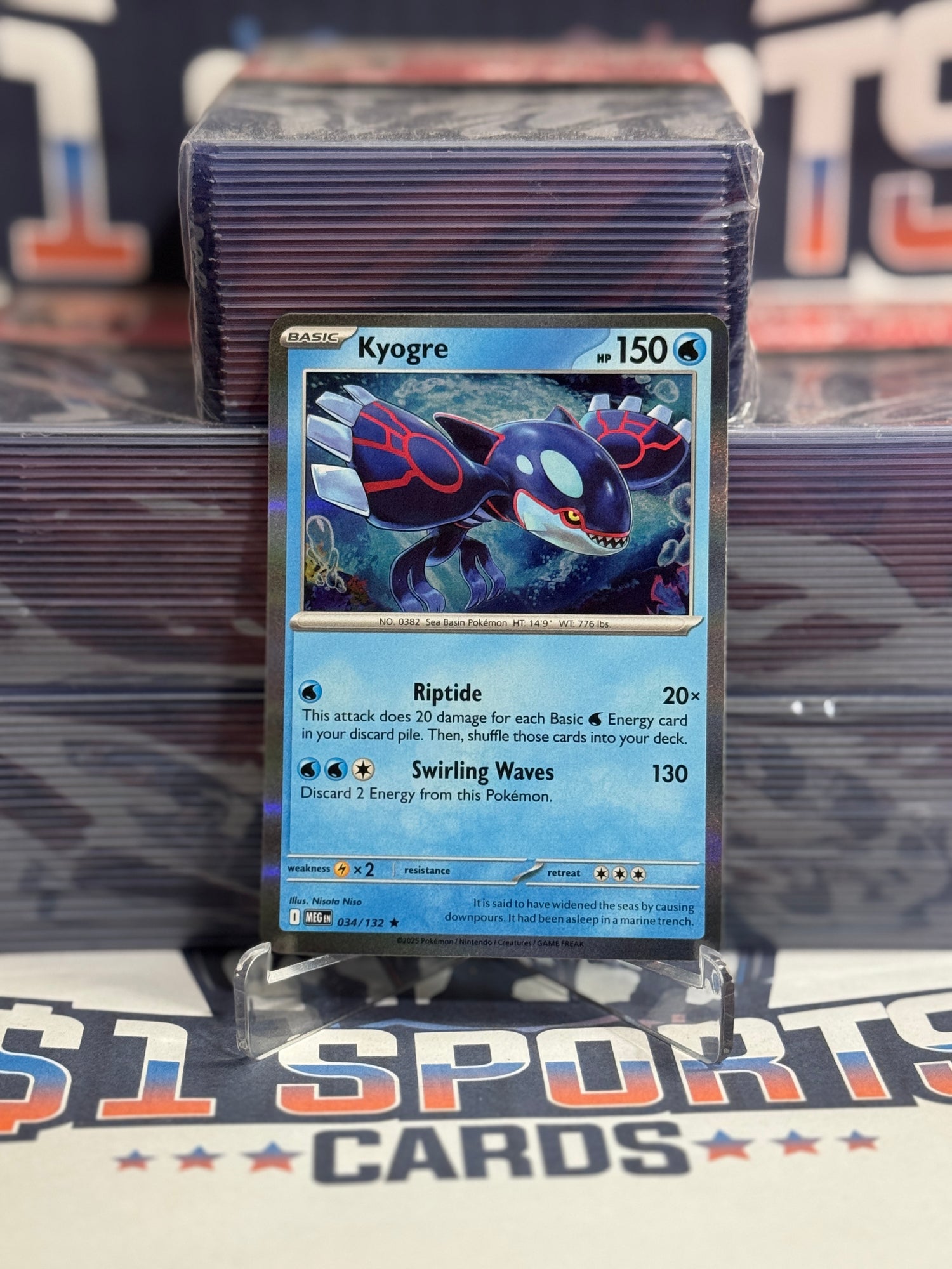 Pokemon TCG Mega Evolution Kyogre Holo Rare 34 1 Sports Cards pokemon-tcg-mega-evolution-kyogre-holo-rare-34-1-sports-cards