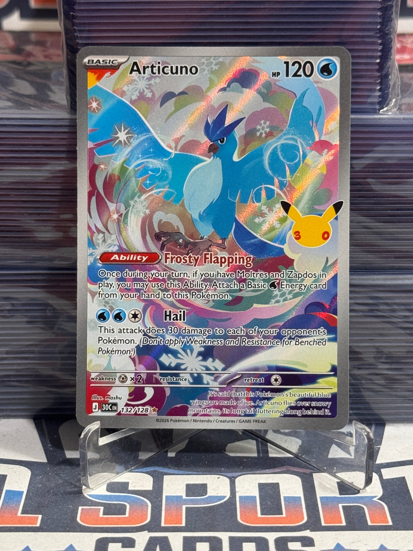 Pokemon TCG: 30th Celebration - Articuno (Illustration Rare) #132