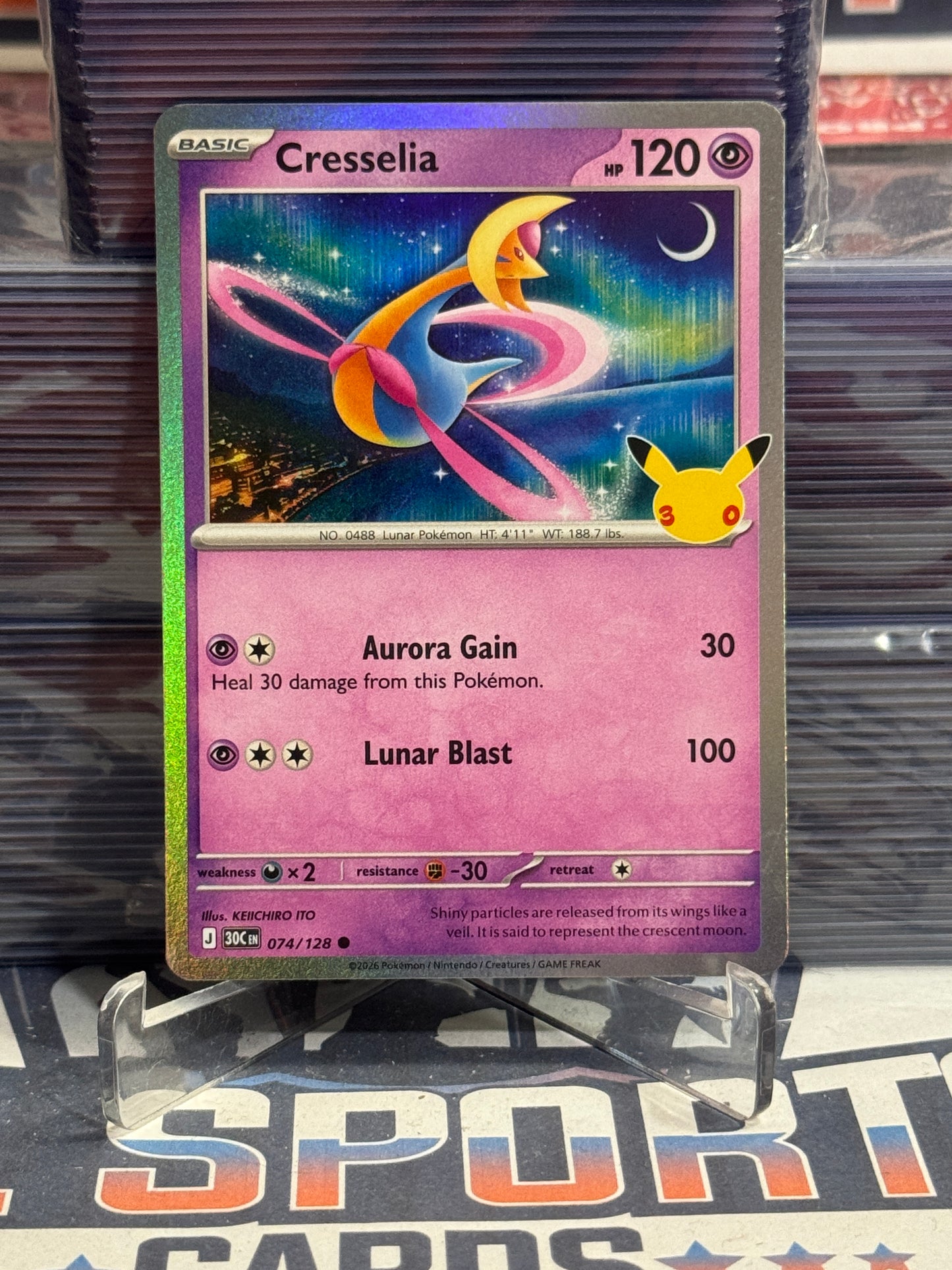 Pokemon TCG: 30th Celebration - Cresselia (Holo, Common) #74