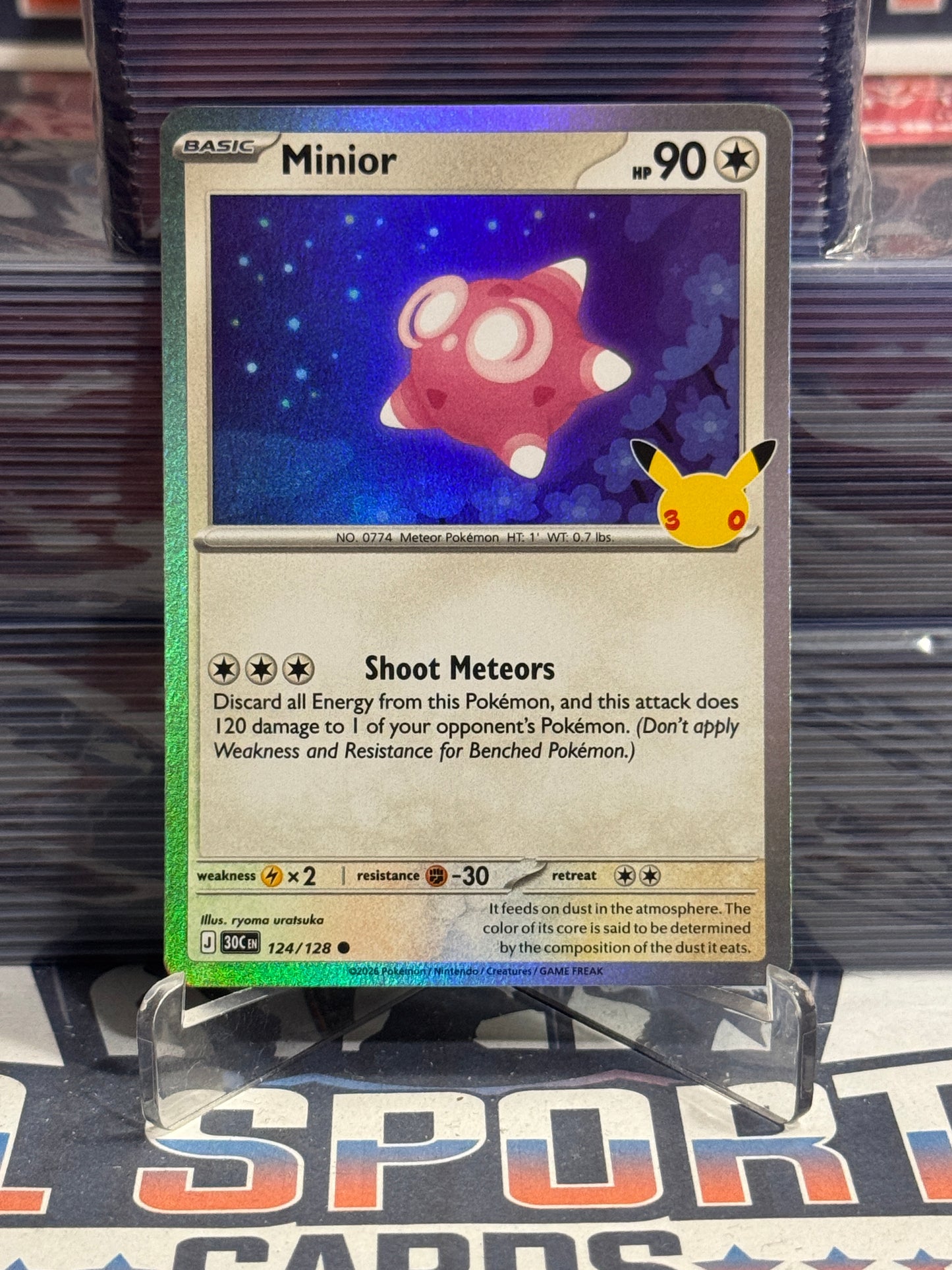 Pokemon TCG: 30th Celebration - Minior (Holo, Common) #124