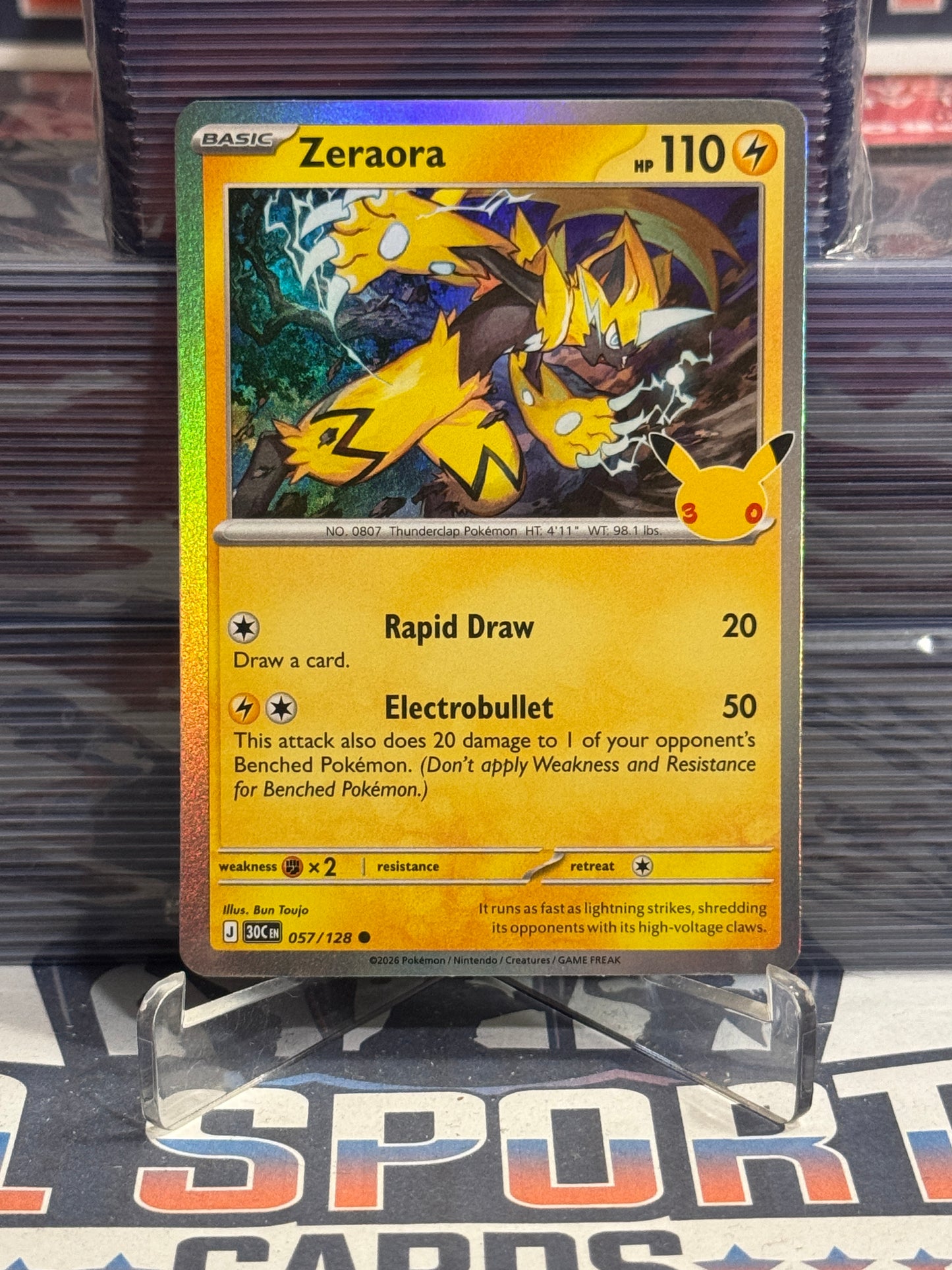 Pokemon TCG: 30th Celebration - Zeraora (Holo, Common) #57