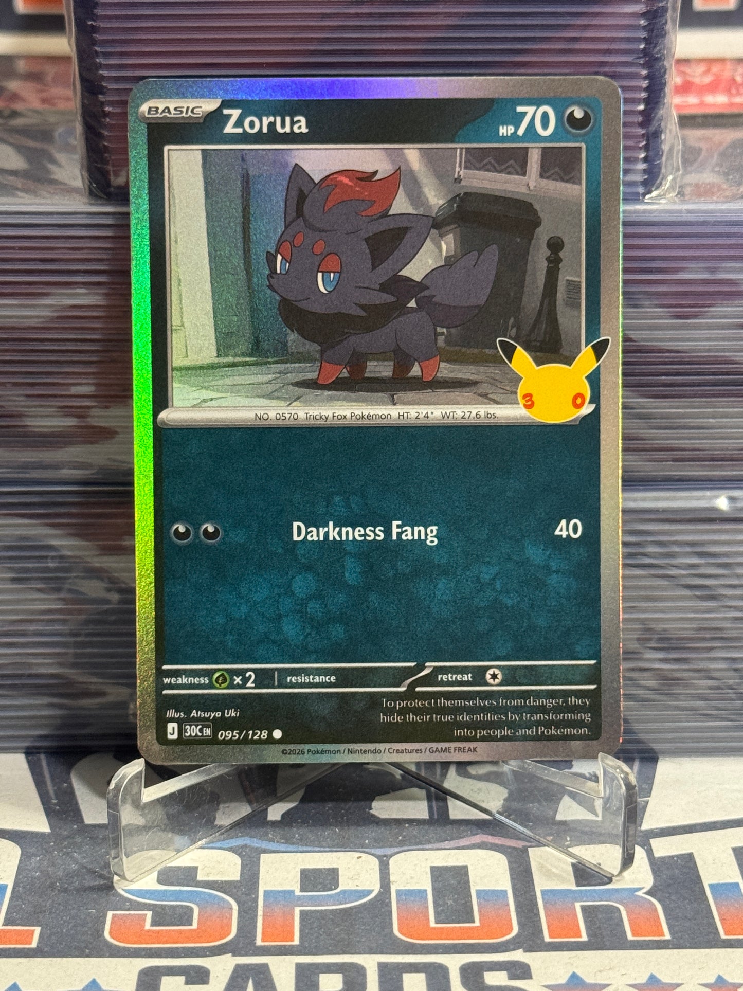 Pokemon TCG: 30th Celebration - Zorua (Holo, Common) #95