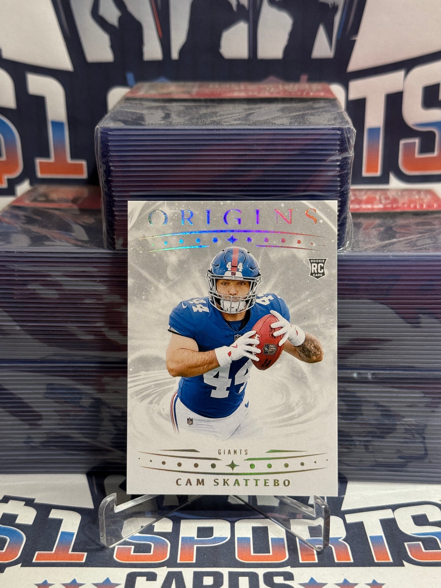 2025 Panini Origins (White SP) Cam Skattebo Rookie #123