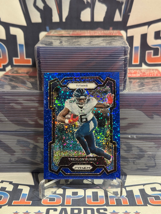 2023 Panini Prizm (Blue Sparkle Prizm 16/96) Treylon Burks #291