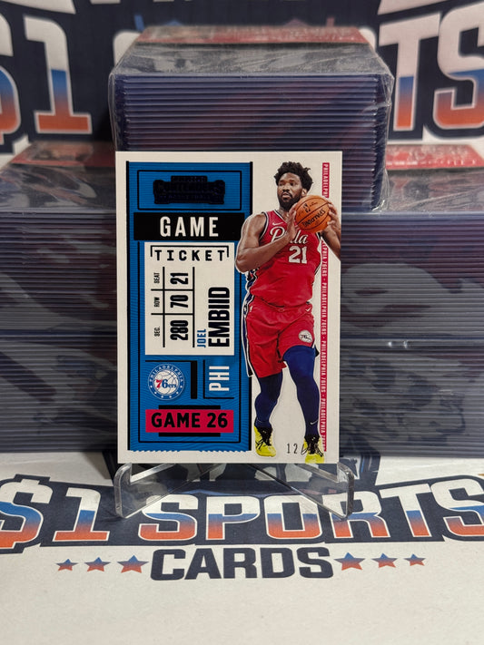 2020 Panini Contenders (Blue 12/49) Joel Embiid #11