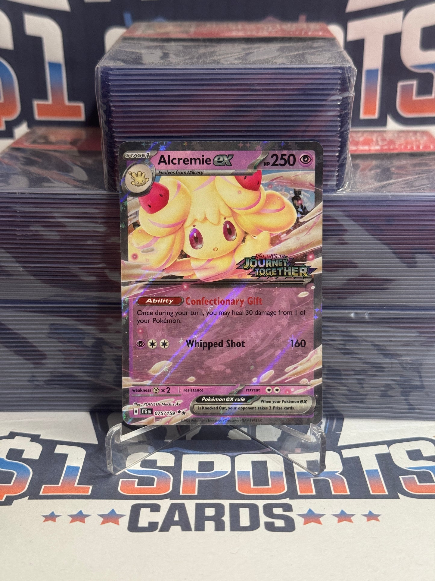 Pokemon TCG: Journey Together - Alcremie EX (JT Logo, Double Rare) #75