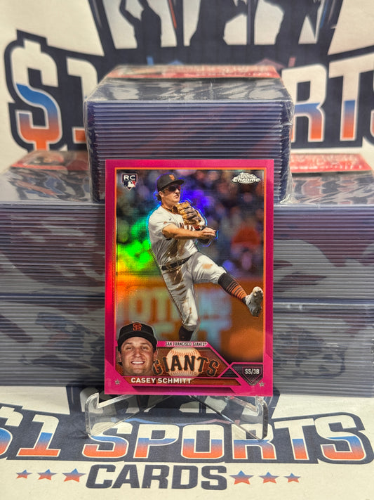 2023 Topps Chrome Update (Pink Refractor 197/199) Casey Schmitt Rookie #USC169