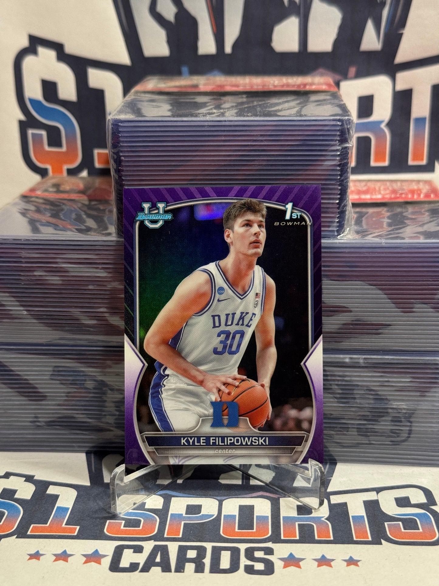 2022 Bowman Chrome University (Purple Refractor, 1st Bowman 39/399) Kyle Filipowski #47