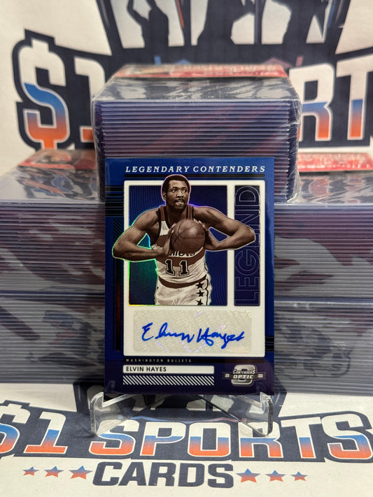2022 Panini Contenders (Blue Prizm, Optic Legendary Contenders Auto 20/75) Elvin Hayes #LCA-ELV