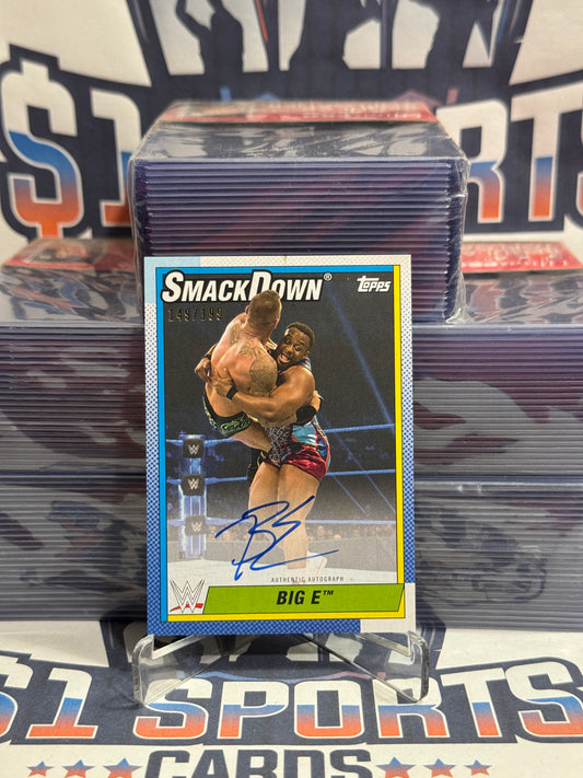 2021 Topps Heritage WWE (Blue, Auto 149/199) Big E #A-BE