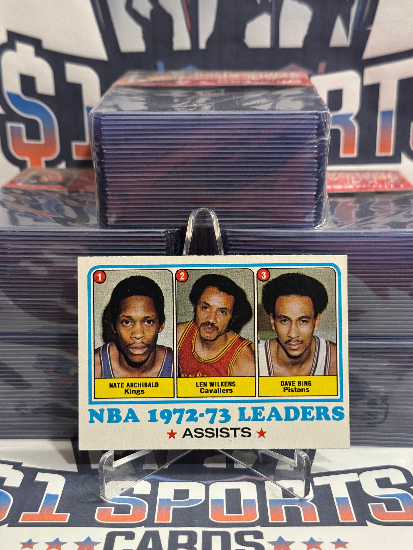 1973 Topps (Assists Leaders) Nate Archibald, Len Wilkins, Dave Bing #158