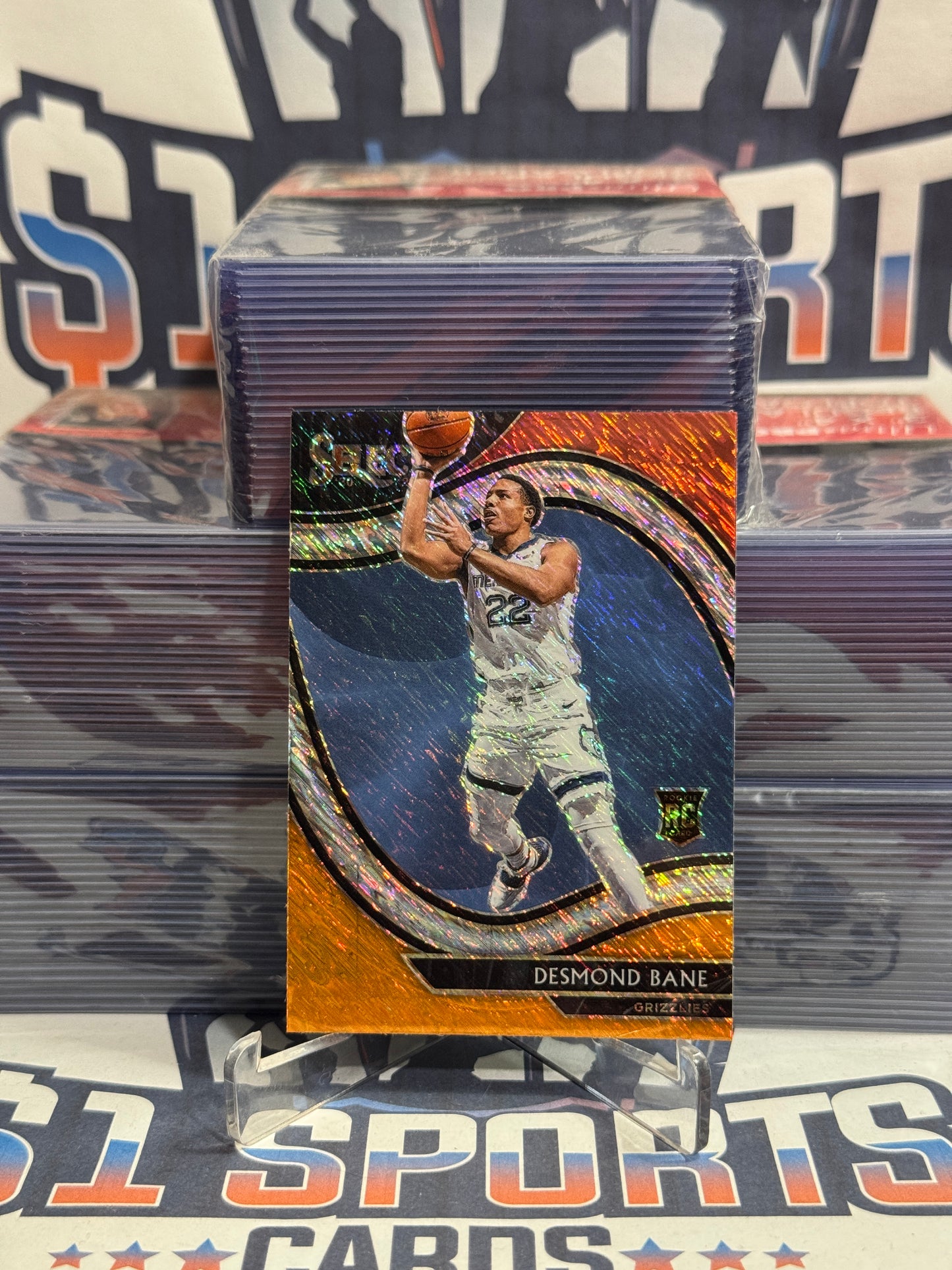 2021 Panini Select (Red Orange Shimmer) Desmond Bane Rookie #271