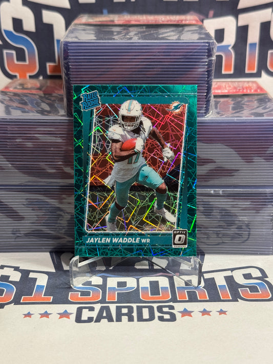 2021 Donruss Optic (Teal Velocity Prizm, Rated Rookie) Jaylen Waddle #208