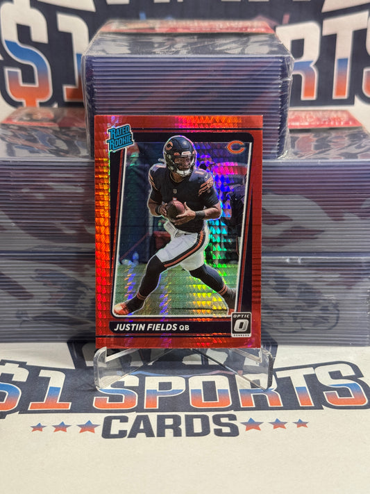 2021 Donruss Optic (Red Hyper Prizm, Rated Rookie) Justin Fields #204