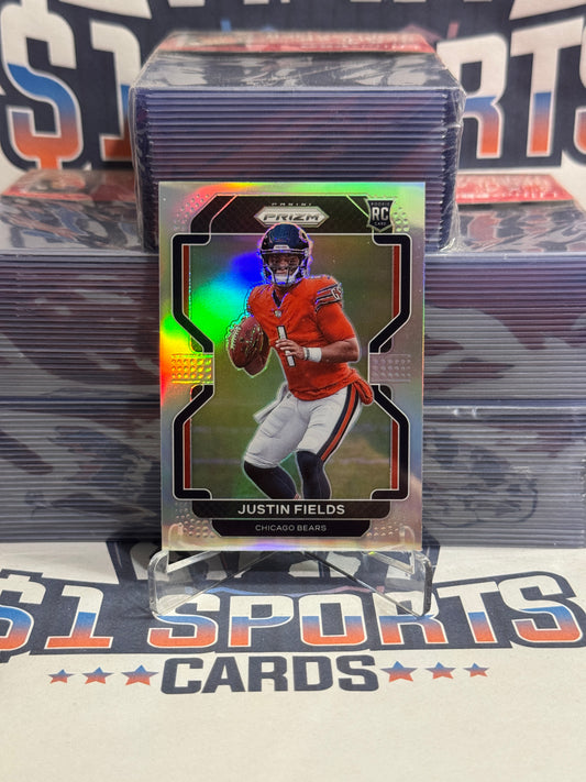 2021 Panini Prizm (Silver Prizm, Image Variation) Justin Fields Rookie #V-334